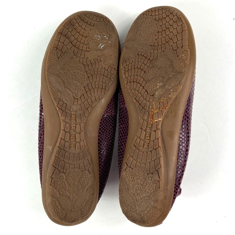 Hush Puppies Women's Casual Slip On Ballet Flat Purple Plum Size 8.5 - Picture 9 of 9